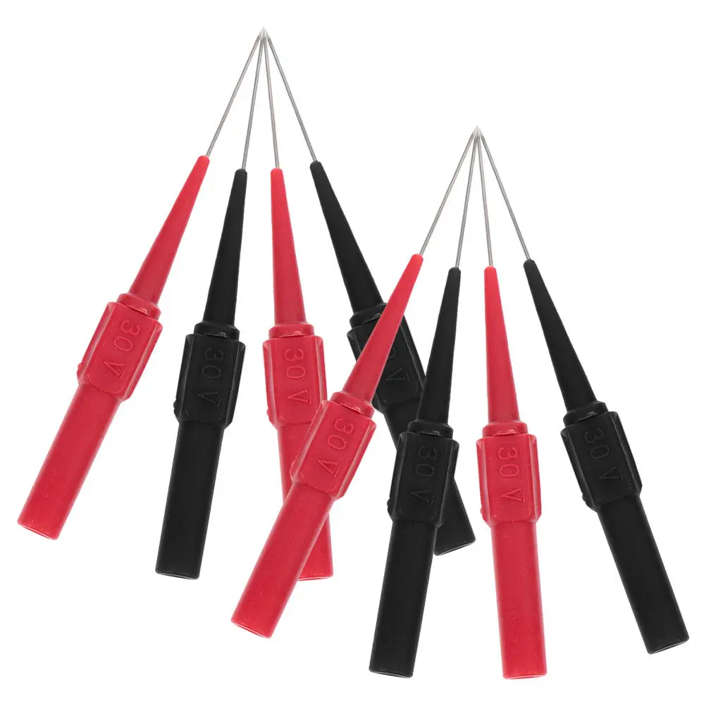 8Pcs Precision Test Probe Set Ultra Needle Probe Pins Accurate Electrical Testing Insulation Piercing Multimeter