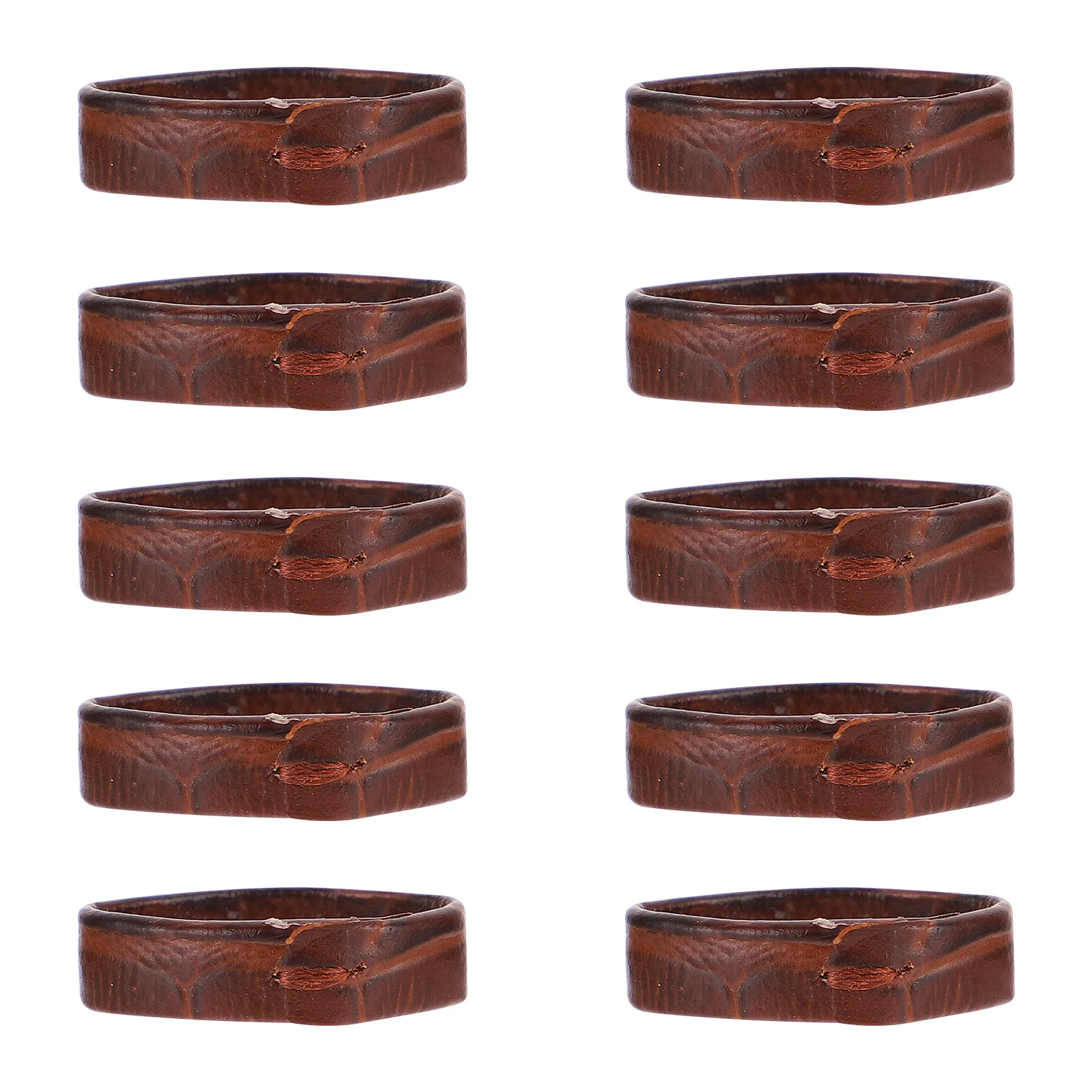 

10 Pcs Table Ring Bezel Watch Strap Keeper Loops Replacement Band Portable Man