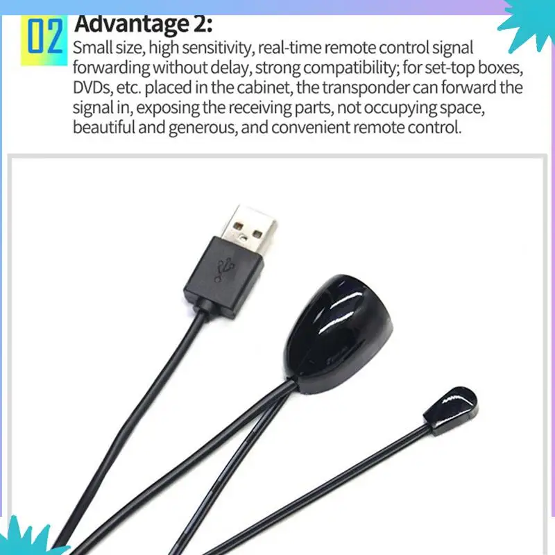 ABZW 2X IR Extender Receptor de controle remoto IR infravermelho USB IR Receptor Adaptador Transmissor