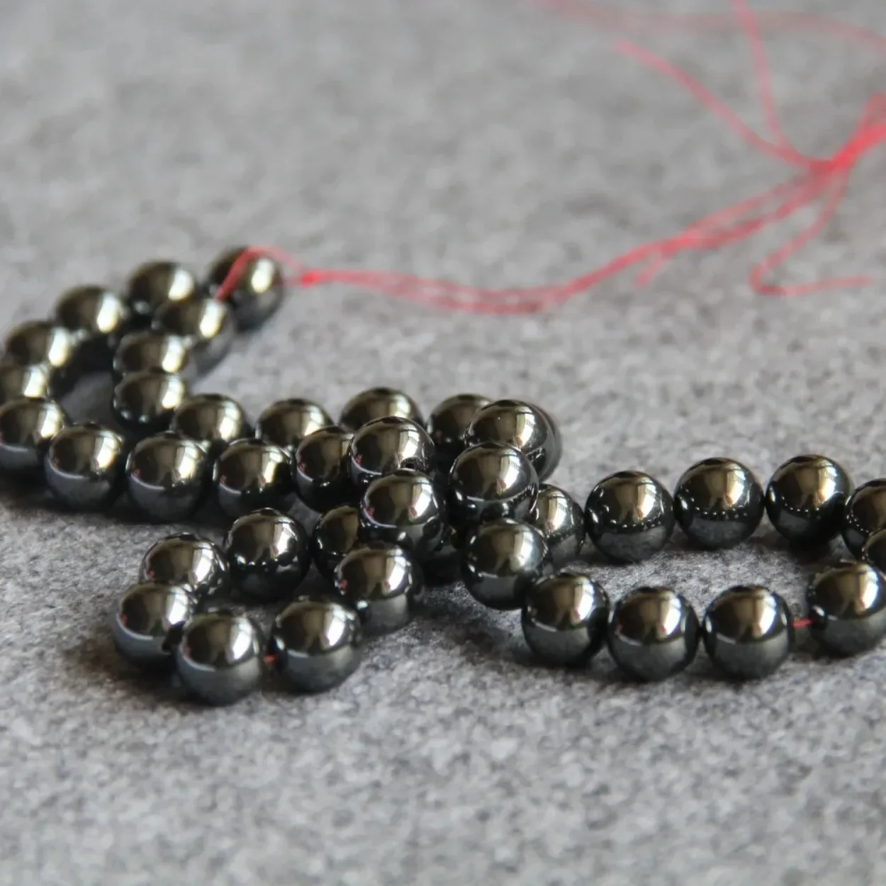 10mm Round Natural Black Plated Hematite Loose Beads DIY Accessory Parts 15inch for Necklace Bracelet Jewelry Making Design