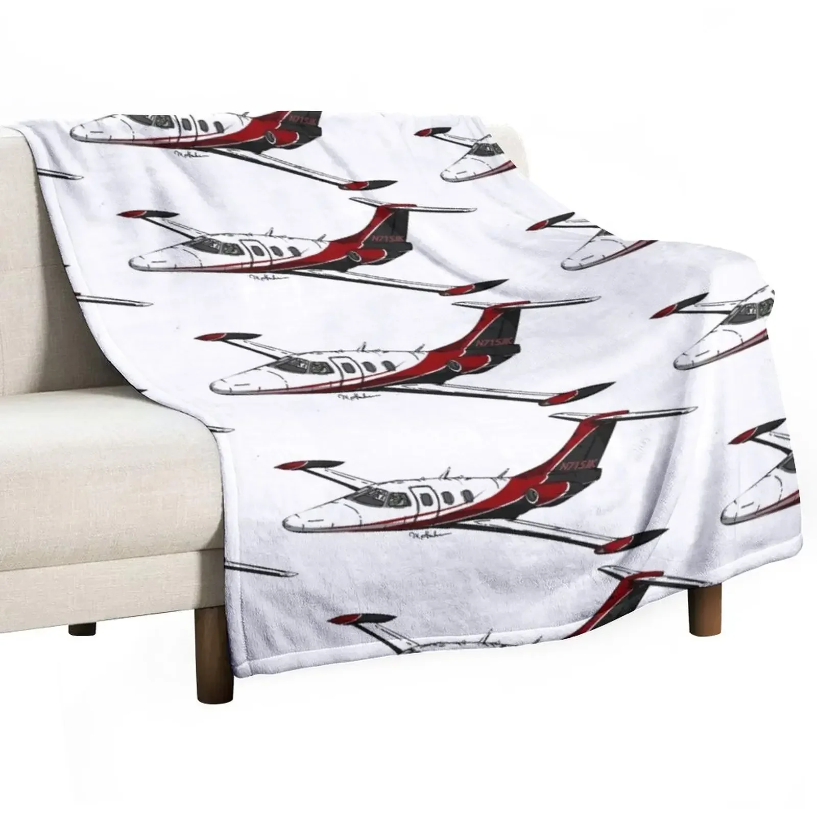 Eclipse Jet N715JK Throw Blanket Hairys Cute Plaid Blankets