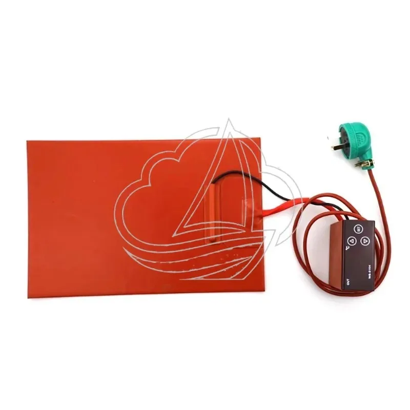 Silicone Rubber Heating Plate Adjustable Temperature Thermostat Heating Sheet 3D Printer Hot Bed