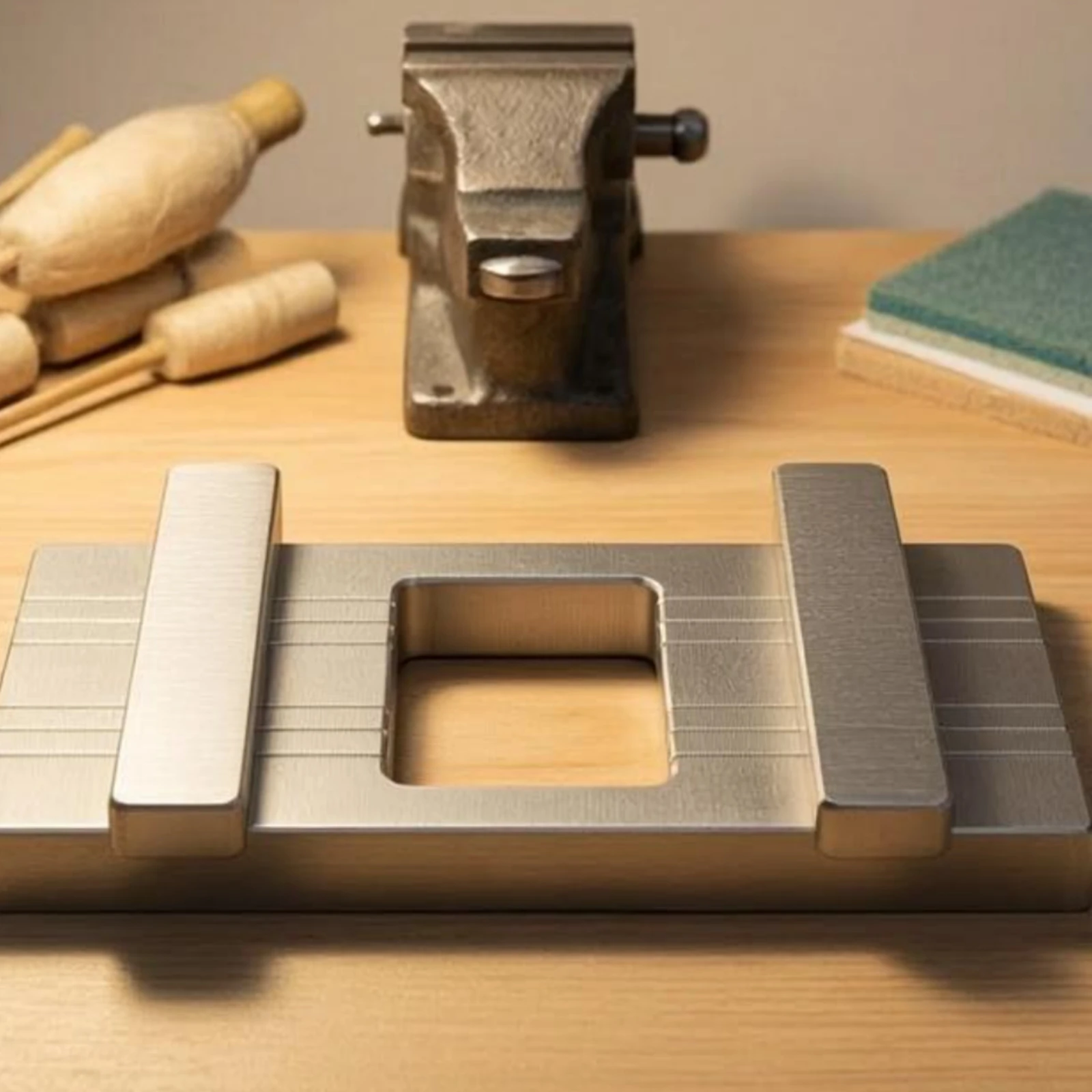 Attractive Docking Plate Double-Sided Slot Rectangular Aluminum Plate Square Opening