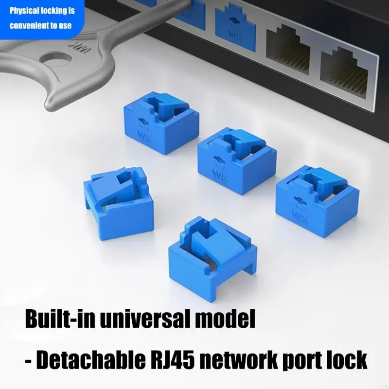 حامي قفل منفذ RJ45 لمنع الوصول غير المصرح به إلى الشبكات في المكاتب H8WD