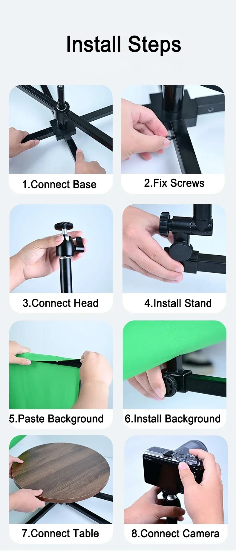 

360 Rotation Video Shooting Platform Professional Photography Table Photo Panoramic Head Turntable Studio Photo Booth New