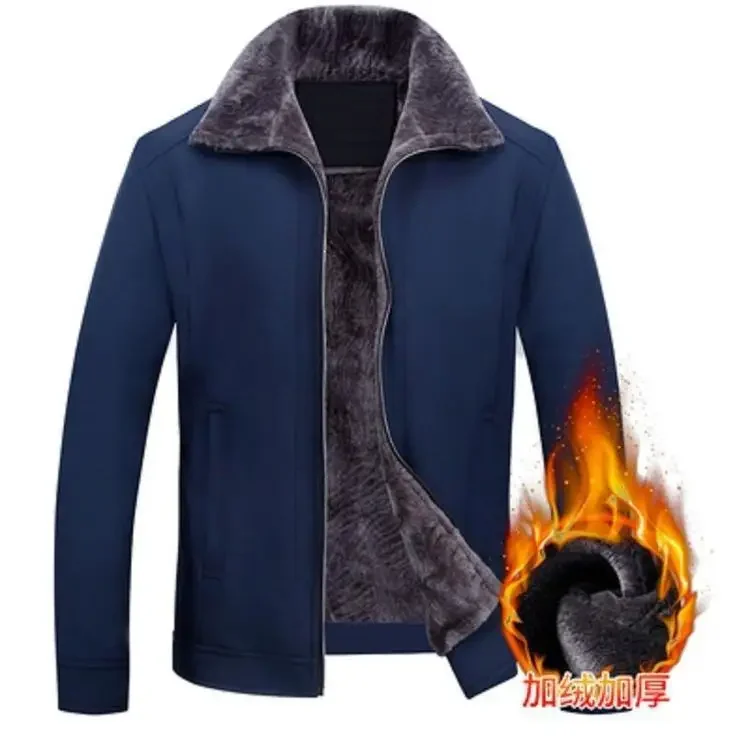 Parka impermeável com gola de pele masculina, parkas de lã grossa, casaco quente, casacos casuais, moda coreana, nova para outono e inverno