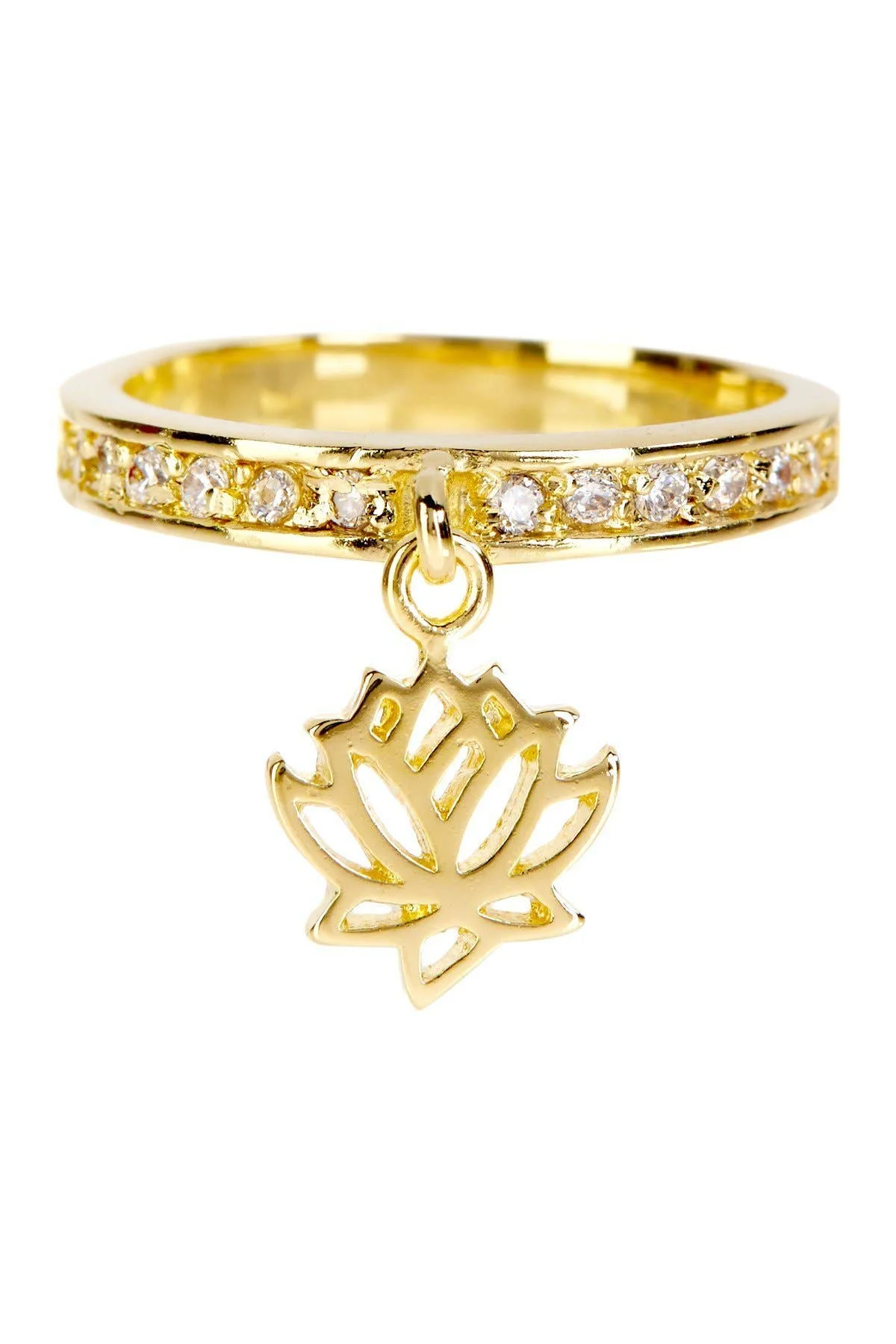 

Lotus Moveable Charm Ring Jewelry for Her