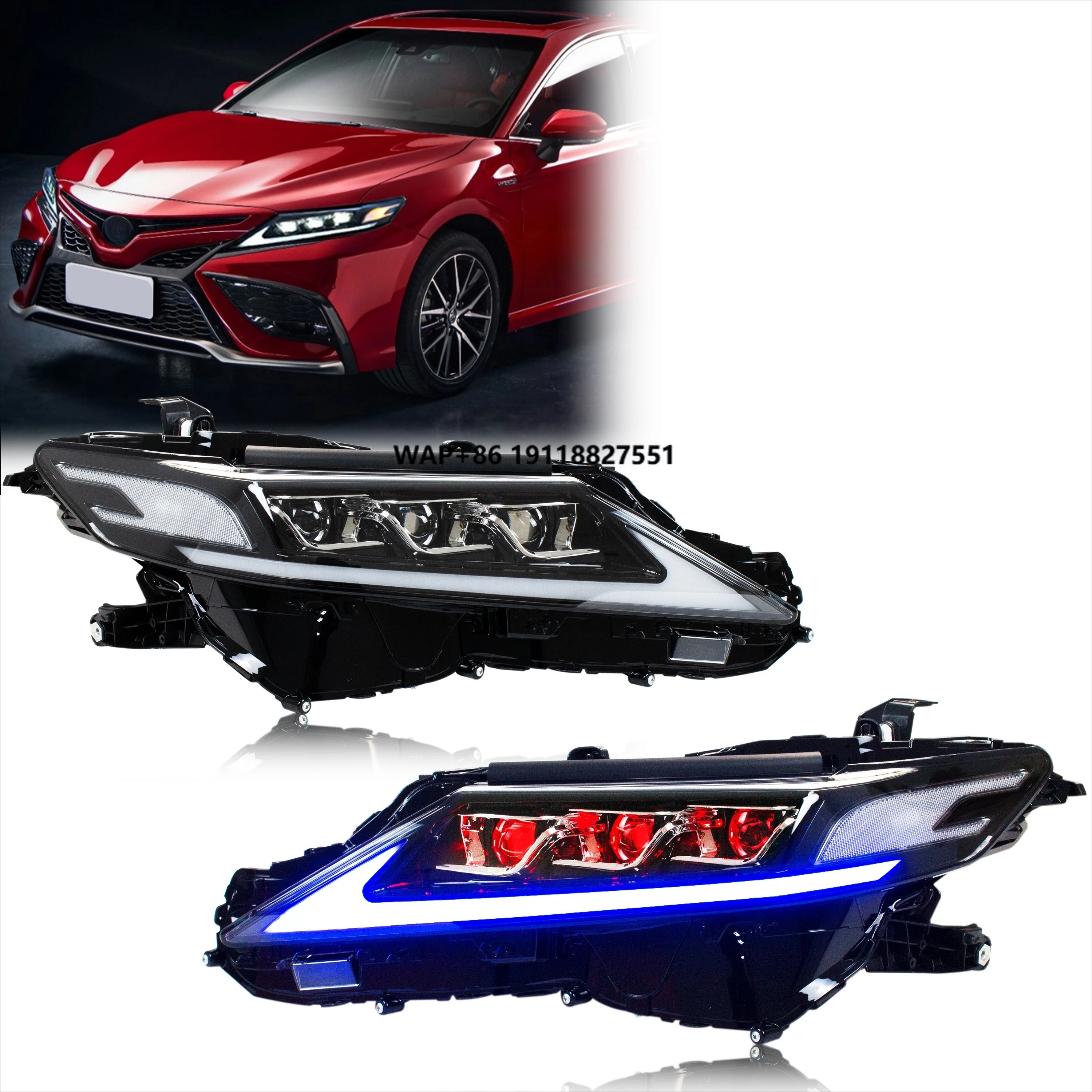 

Auto Part LED Light Head Lamp for Camry 2018 2023 8th Gen Dynamic Turn Signal High Beam DRL Assembly Plug Play
