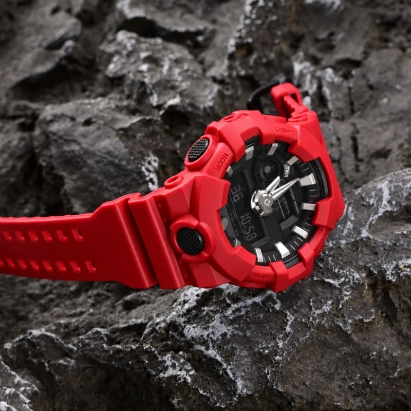 Premium Resin Case & Strap Accessories for Casio G-Shock GA700 GA710 GA735 Band, Replacement Bezel & Band Kit