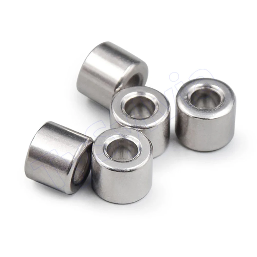 304 Stainless Steel Bushing Unthreaded Spacer M5-M6 Round Washer Gasket Hollow Standoff Sleeve OD 7mm-12mm
