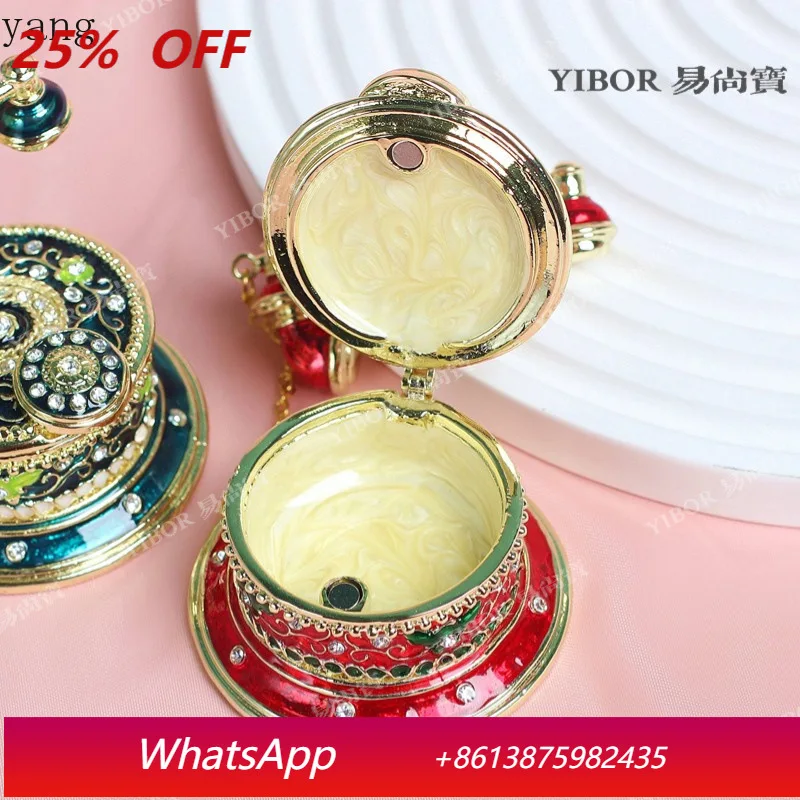 

CX enamel jewelry box handicrafts exquisite home creative retro telephone ornament