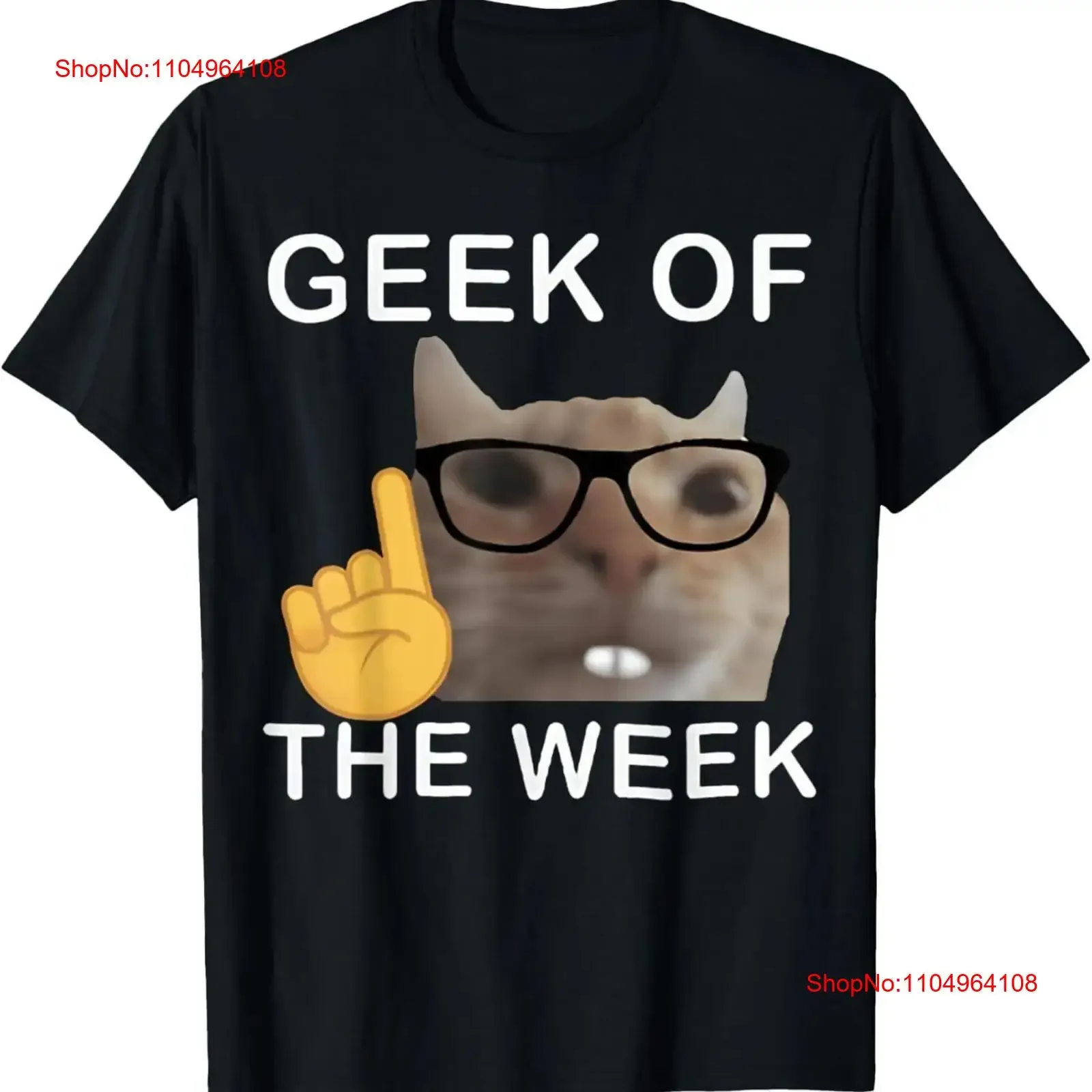 

Geek Of The Week Cat FUNNY MEME VINTAGE T Shirt vintage Washed graphic Unisex Stretched Stylish fashion Casual
