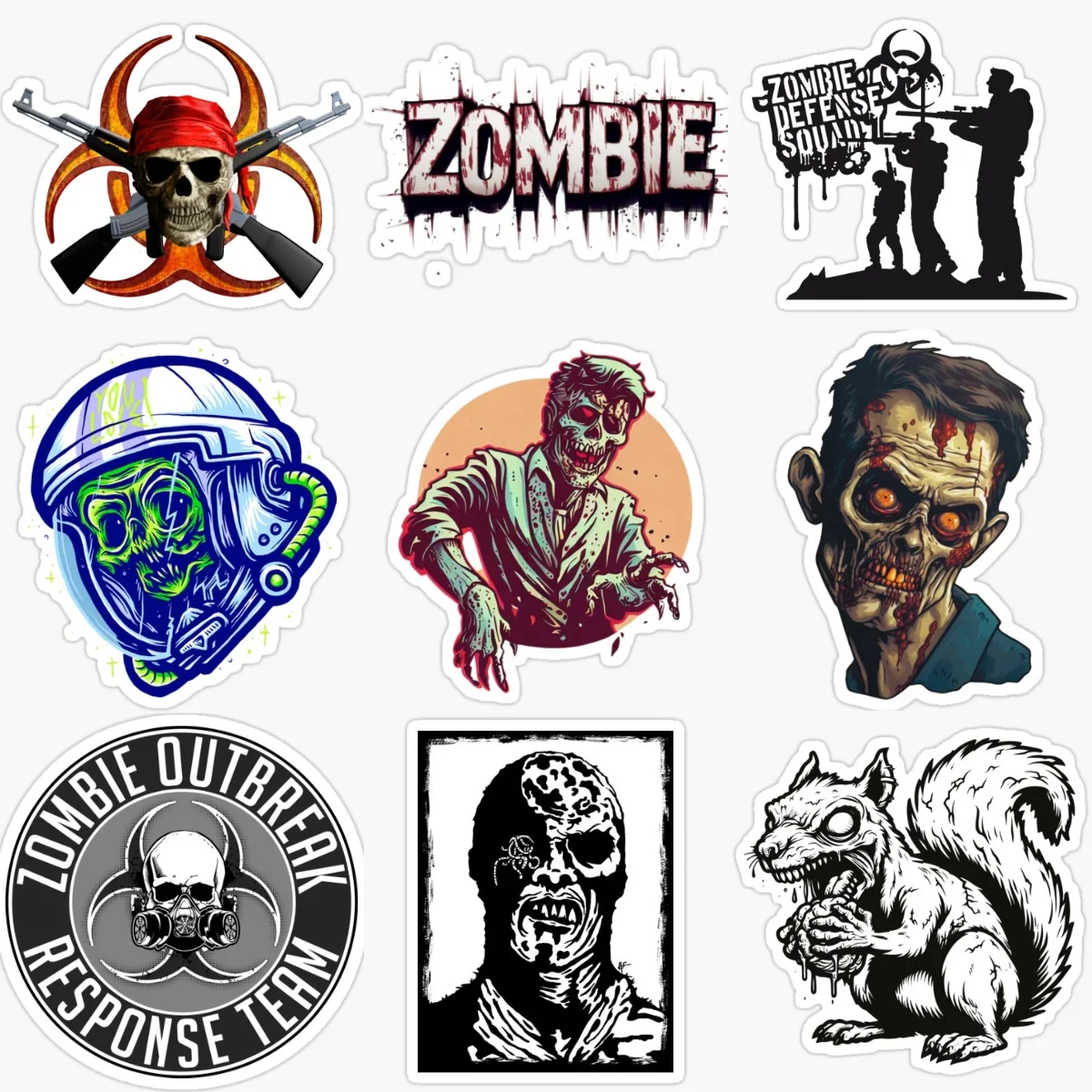 

Terrifying ZOMBIE Skull Creative Car Sticker for Decorate Car Van Bicycle Window Fridge Helmet Wall Motorcycle Decal Accessories