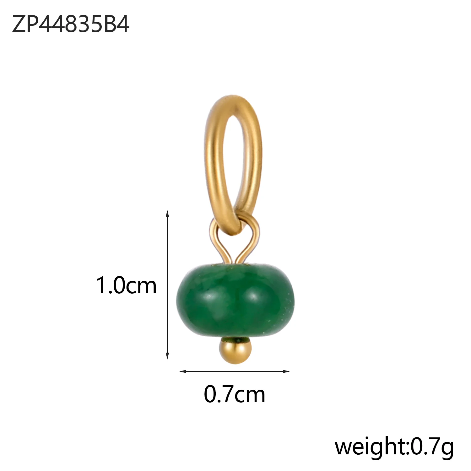 Naturstein Anhänger Edelstahl Charm Edelstahl Anhänger vergoldet DIY Schmuck Halskette Armband Schmuck Zubehör