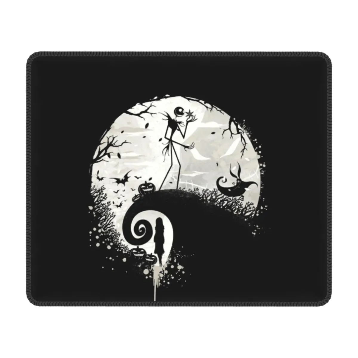 Custom Cartoon Nightmare Before Christmas Gaming Mouse Mat Rubber Base Lockedge Mousepad Computer PC Jack Skellington Mouse Pad