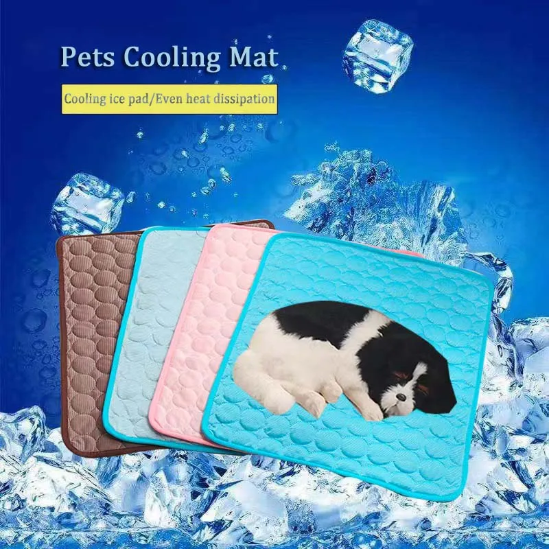 Summer Dog Cooling Mat Cat Durable Blanket Sofa Ice Pad Breathable Pet Cold Bed For Small Large Dog Cat Washable Pet Accessories
