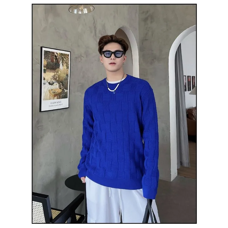 

Knitted for Men in Autumn Winter Korean Style Inner Sweater Trendy Brand Pullover Round Neck Bottoming Sweater