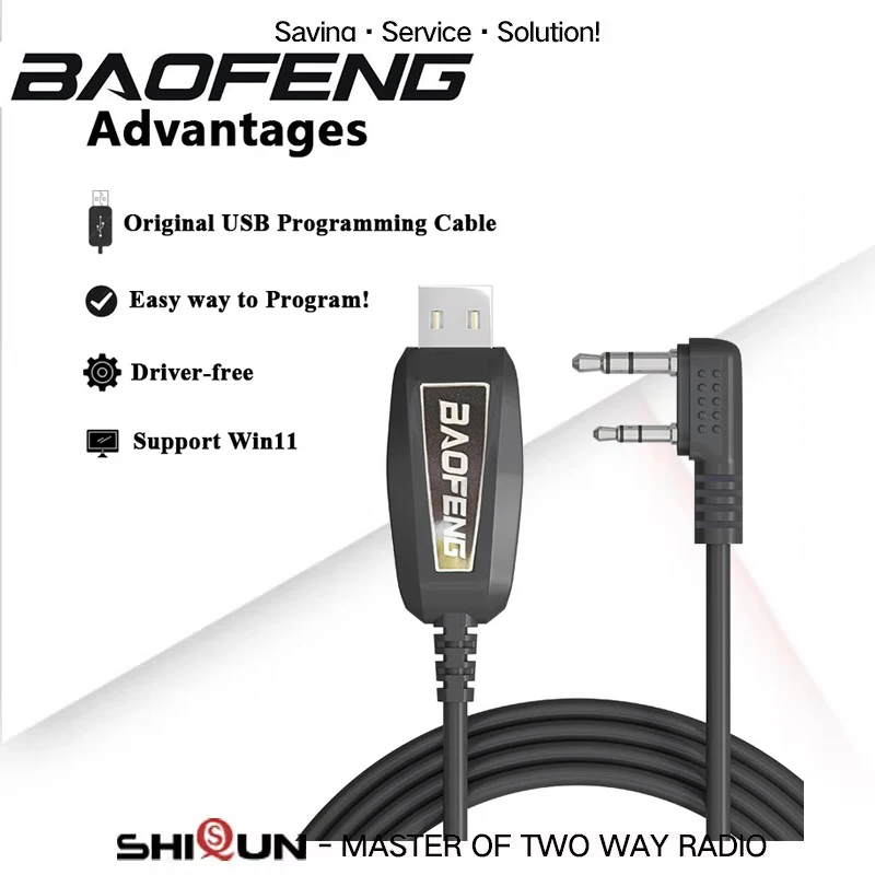 USB Programming Cable for UV-5RHProMax UV-18 Pro Max UV-17 UV-25 Quansheng UV-K6 Support Window 11 Driver Free Radio Accessories view 4