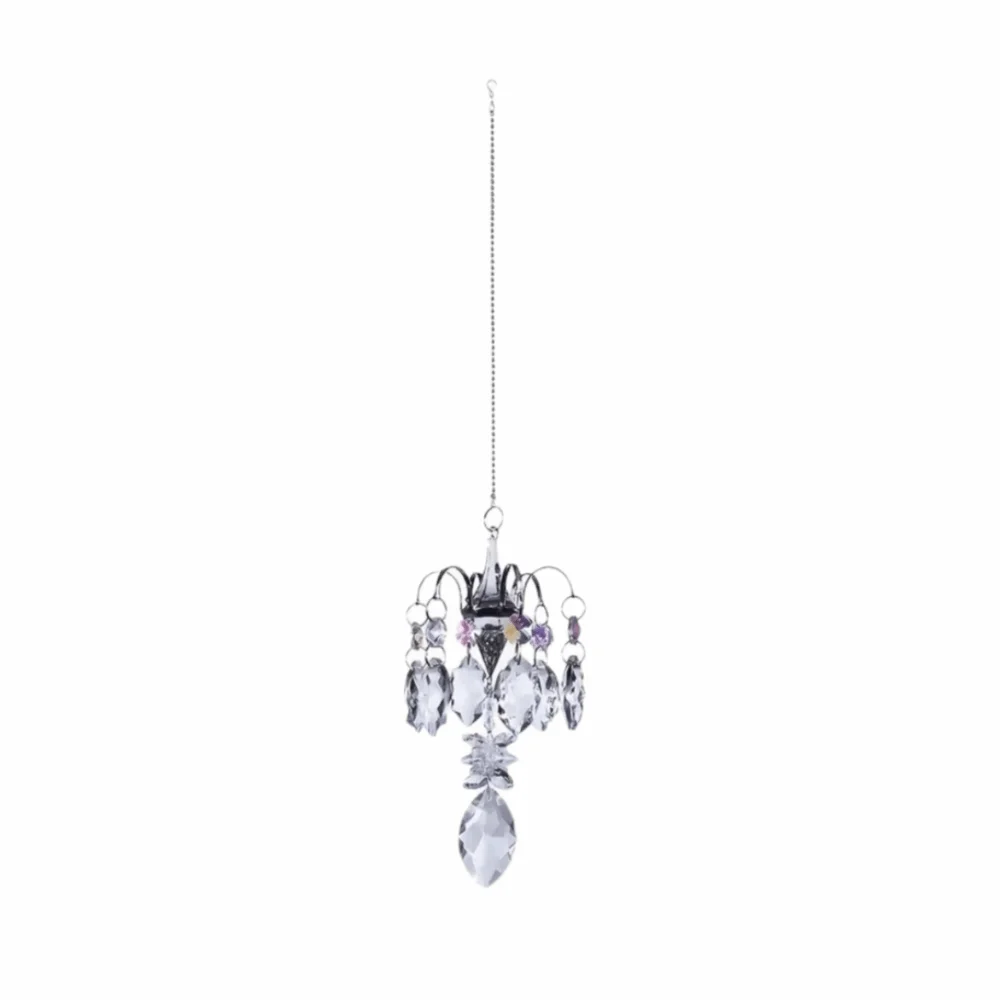 Holiday Gifts Rhinestone Pendant Sun Catcher Ornaments Shiny Rainbow Maker Fantasy Home Decoration Wind Chimes Home