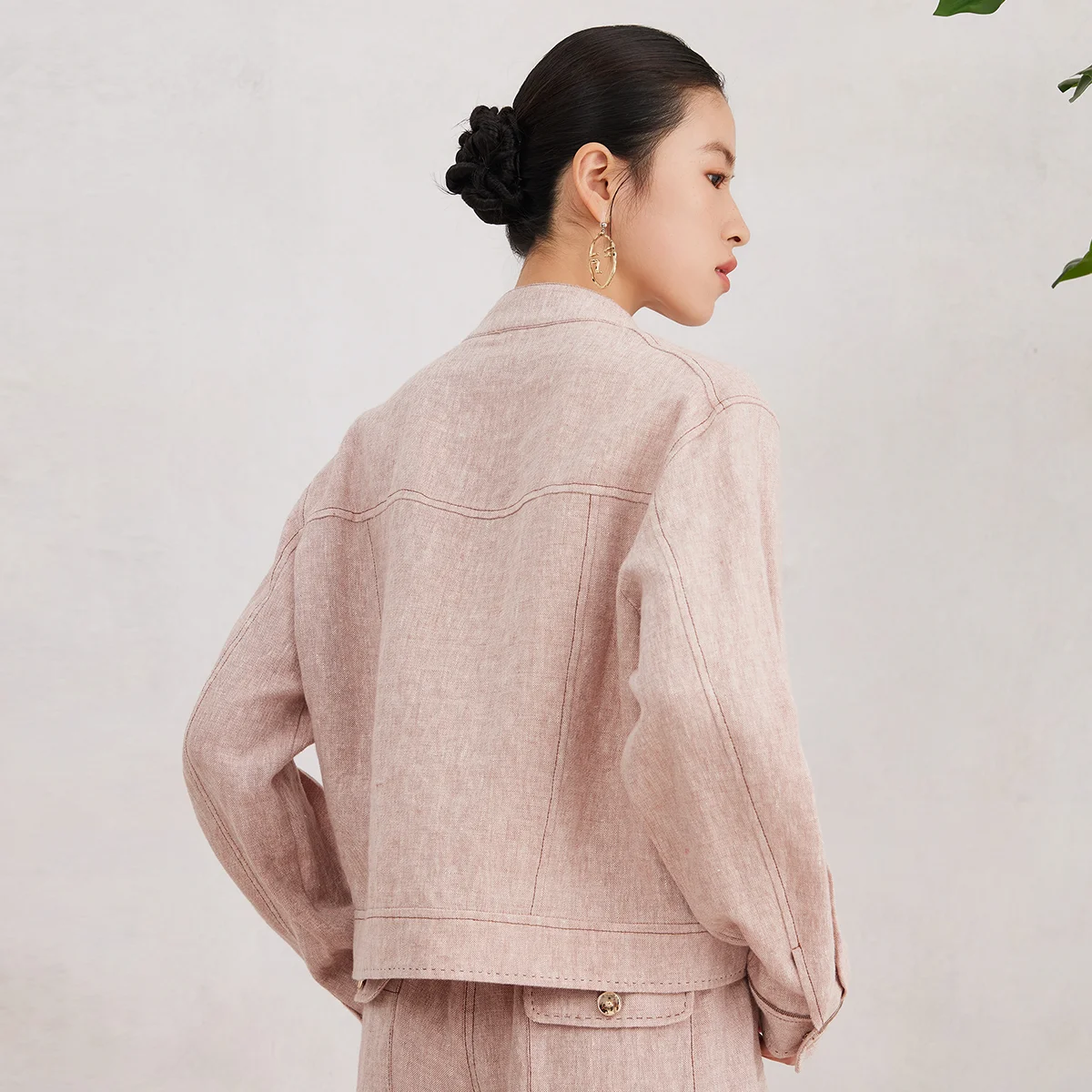 K3053W High quality luxury women\'s clothing for spring and summer, French linen jacket