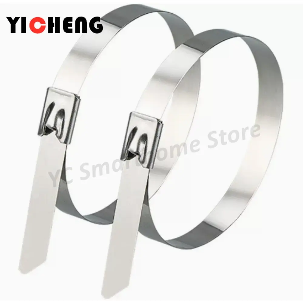 10Pcs steel cable tie 4.6MM self-locking cable tie metal  tie 201/304/316 stainless steel material outdoor oxidation resistance