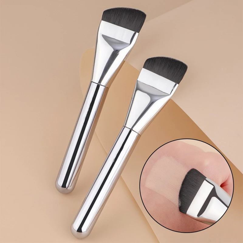 Ultra Thin Inclined Head Foundation Brush Lightweight Face Contour Brush Flat Contour Brush Mixed Foundation Makeup Brush