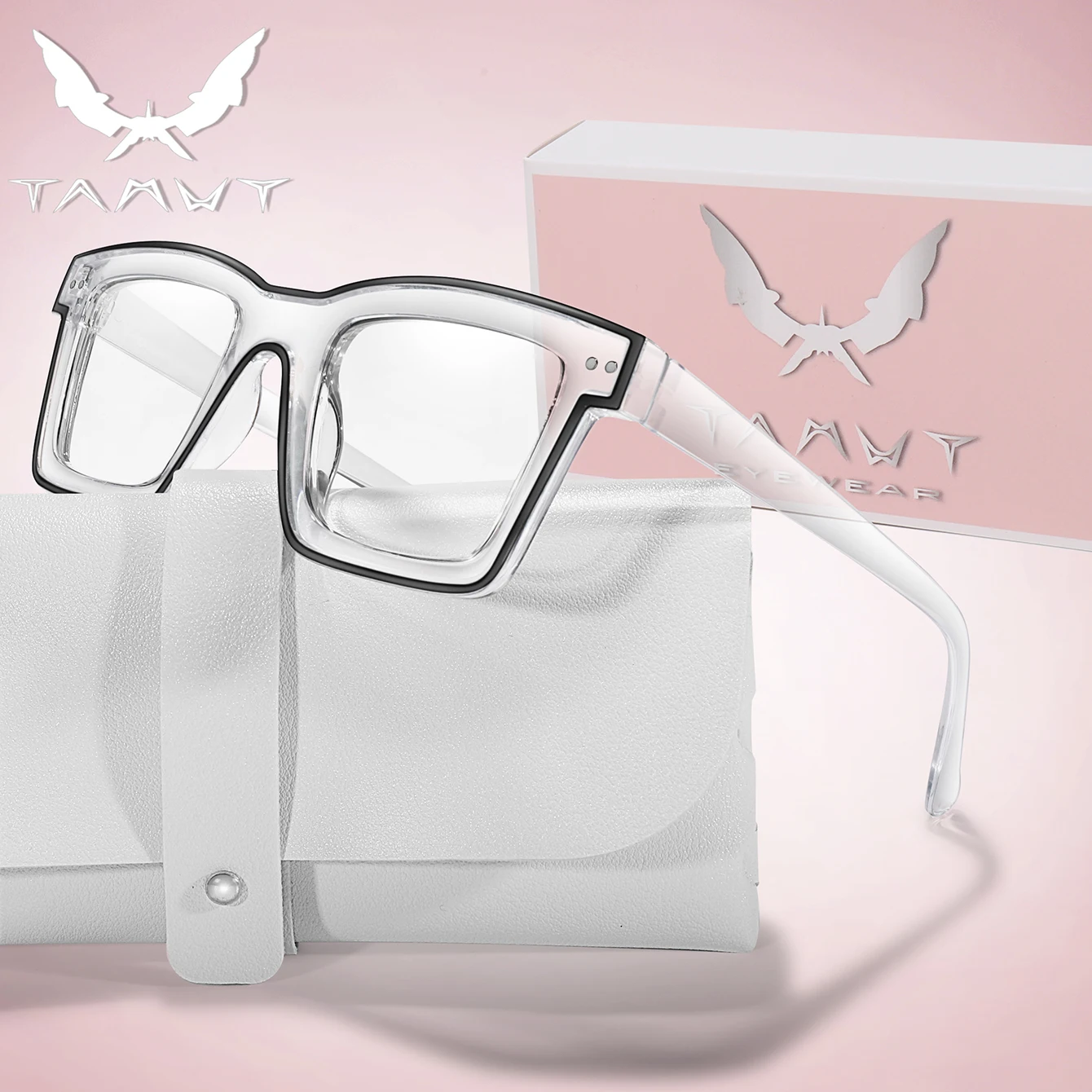 

Модные солнцезащитные очки для мужчин и женщин в футляре, квадратная оправа, очки ярких цветов для вечеринок, покупок и селфи