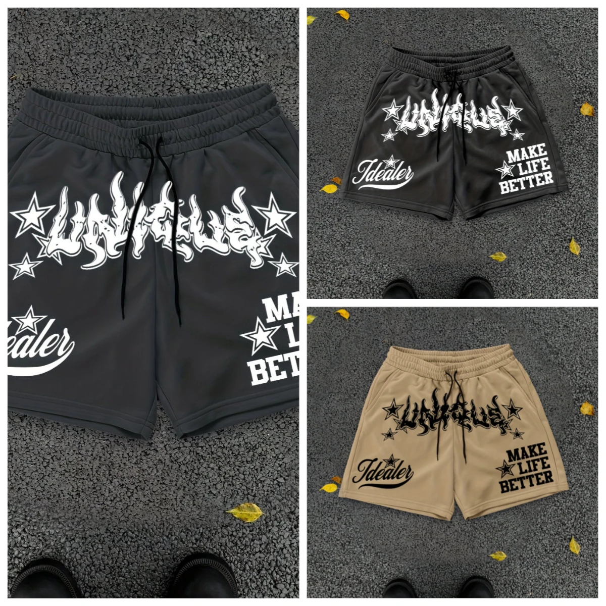 

2025 хит продаж, новые шорты в стиле хип-хоп в американском стиле High Street, мужские уличные свободные трендовые спортивные быстросохнущие брюки для отдыха