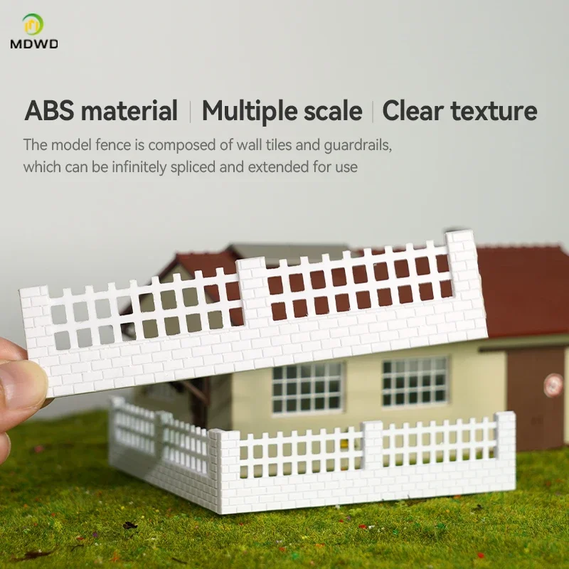 1 ピース/ロットミニチュアプラスチックフェンスモデルスケール 1:50-200 鉄道建物砂テーブルシーン材料ジオラマキット