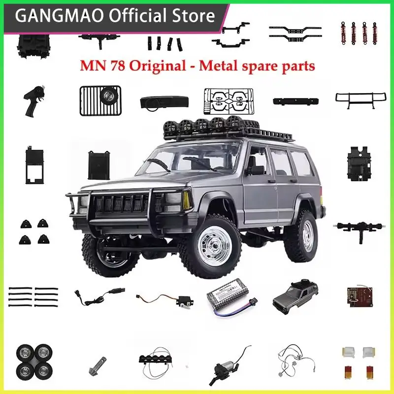 Original MN MODEL MN78  MN82 RC Car Spare Parts ESC Swing Arm C Seat Differential Wavebox Tire Gear Shock Absorbers Kit Parts