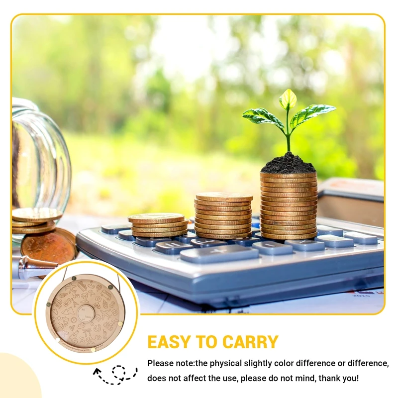 Personalized Coin Box Travel Gift Discs For Playing With Coins Sliding Downwards Transparent Disc Money Box