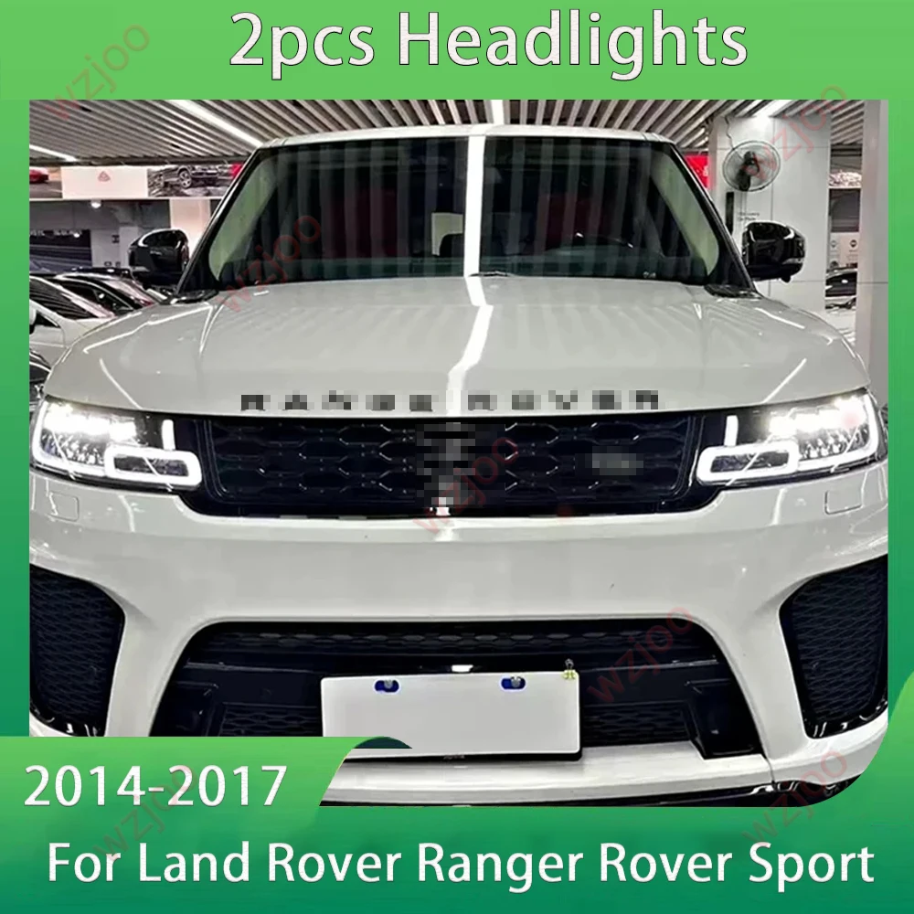

Автомобильные светодиодные фары для Land Rover Range Rover Sport 2014-2017, фары Plug and Play со светодиодными DRL, динамические поворотные фары
