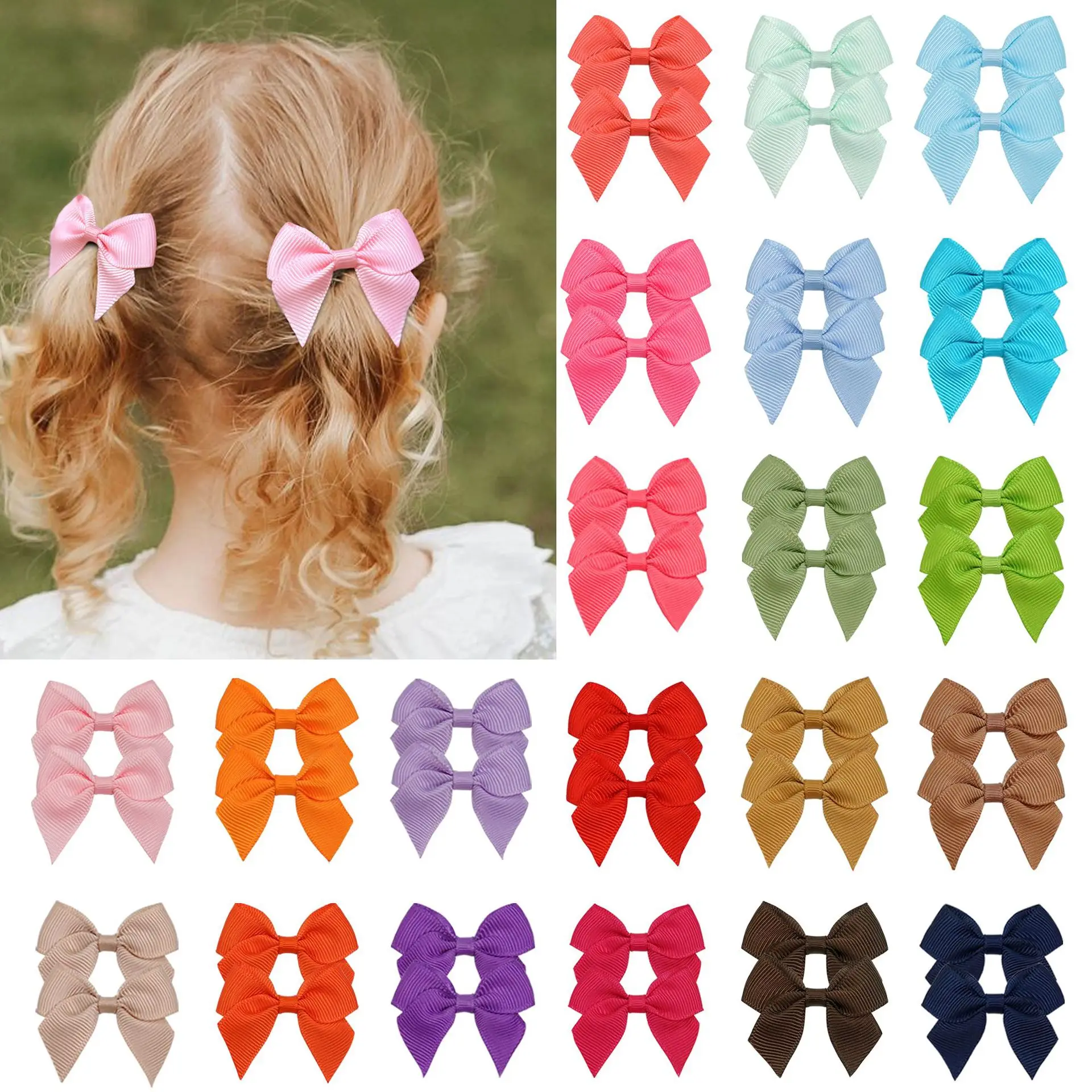 240pcs-baby-girls-hair-accessories-18-inch-solid-grosgrain-ribbon-hairbows-with-hair-clips-hairpins-kids-barrette-headwear-bulk