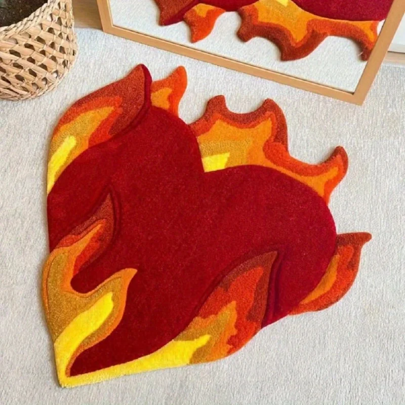 

Imitation Cashmere Carpet Valentine's Day Heart-Shaped Mat Thickened Non-Slip Mat Irregular Heart-Shaped Carpet Fluffy Soft Loun