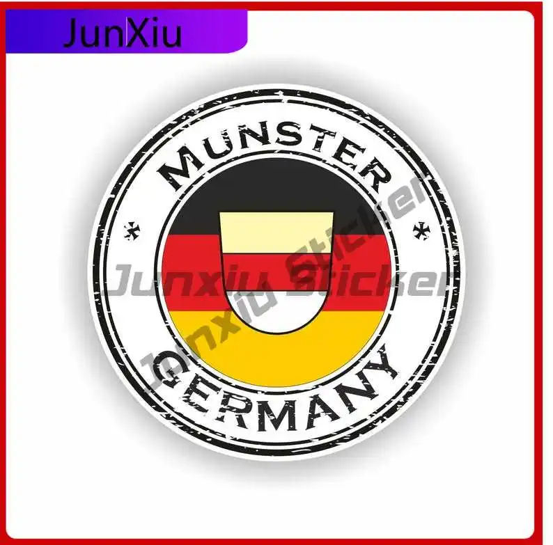 

Munster Germany Coat of Arms Cool Window Wall Fade Resistant Auto Accessories Vinyl Decal For Car Truck SUV Window Bumper Laptop