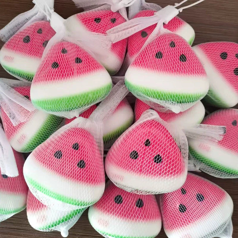 Wassermelonen-Squishy-Spielzeug, langsam aufsteigend, Anti-Stress, simuliertes Obst, weiches Quetschspielzeug für Partys, Entspannungsspielzeug, Geschenke