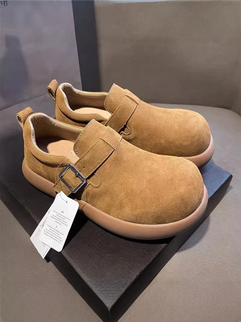 Men's Slip-On Shoes Soft Bottom Anti-Slip Retro Versatile Large Size 47 Birkenshoes Comfortable Casual Fashion Single Shoes