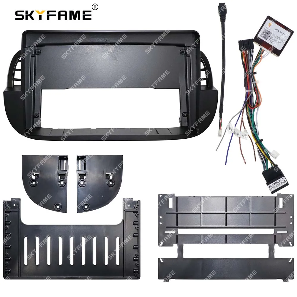 SKYFAME إطار السيارة فآسيا محول أندرويد راديو داش تركيب لوحة عدة لشركة فيات 500