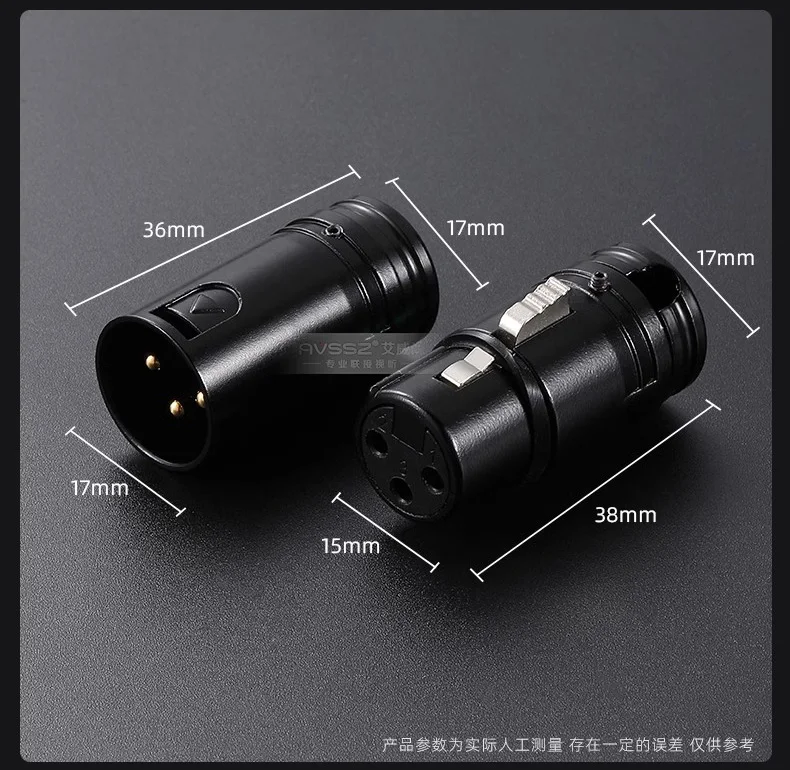 20 шт. 3-контактный XLR новый высококачественный черный корпус золотой штифт короткий профессиональный 3-контактный прямоугольный XLR штекер «папа-мама» три ядра