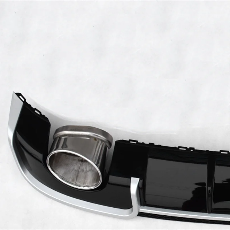 لمعان أسود السيارات الناشر شفة ممتصة للصدمات الخلفية لأودي A3 2014 2015 2016 ترقية RS3 نمط منتشر العادم الشفاه تلميح #3