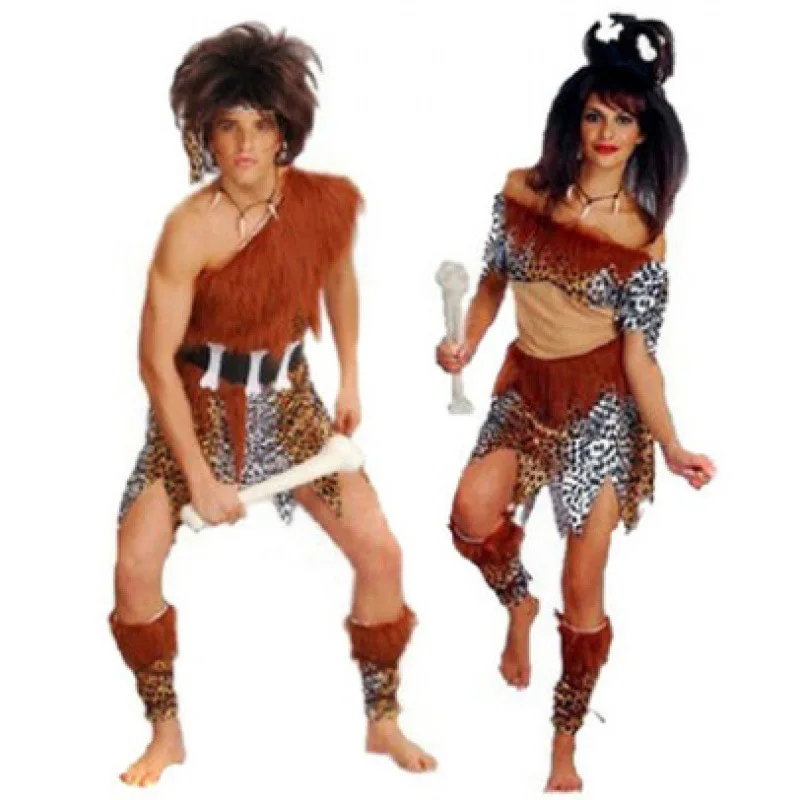 

Adults Primitive Savage Cosplay Men Female Stage Performance Sexy Party Halloween Costumes for Women Masquerade