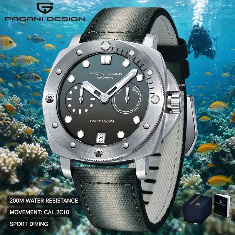 New PAGANI Design Luxury Mechanical Wristwatch for Men 200M Waterproof Sport Daily Watch