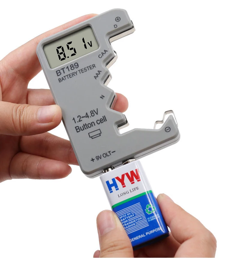 العالمي BT189 شاشة الكريستال السائل جهاز اختبار بطارية رقمية 9 فولت AA AAA زر عملة خلية قوة البنك كاشف متر أداة اختبار الكهرباء