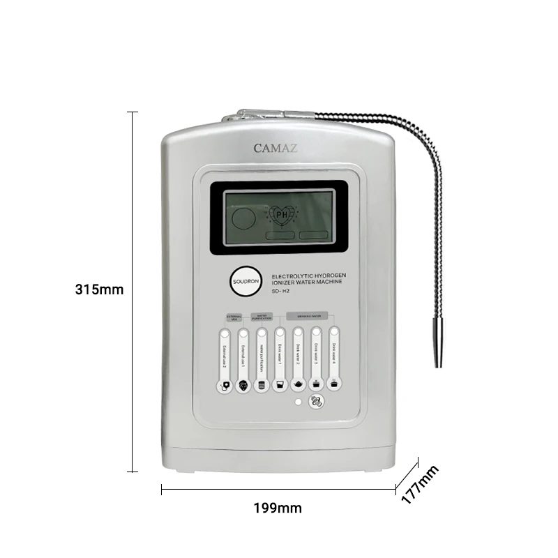 

CAMAZ Electric Hydrogen-Rich Water Ionizer Multifunction Kangen Water Machine for Outdoor and Household Use