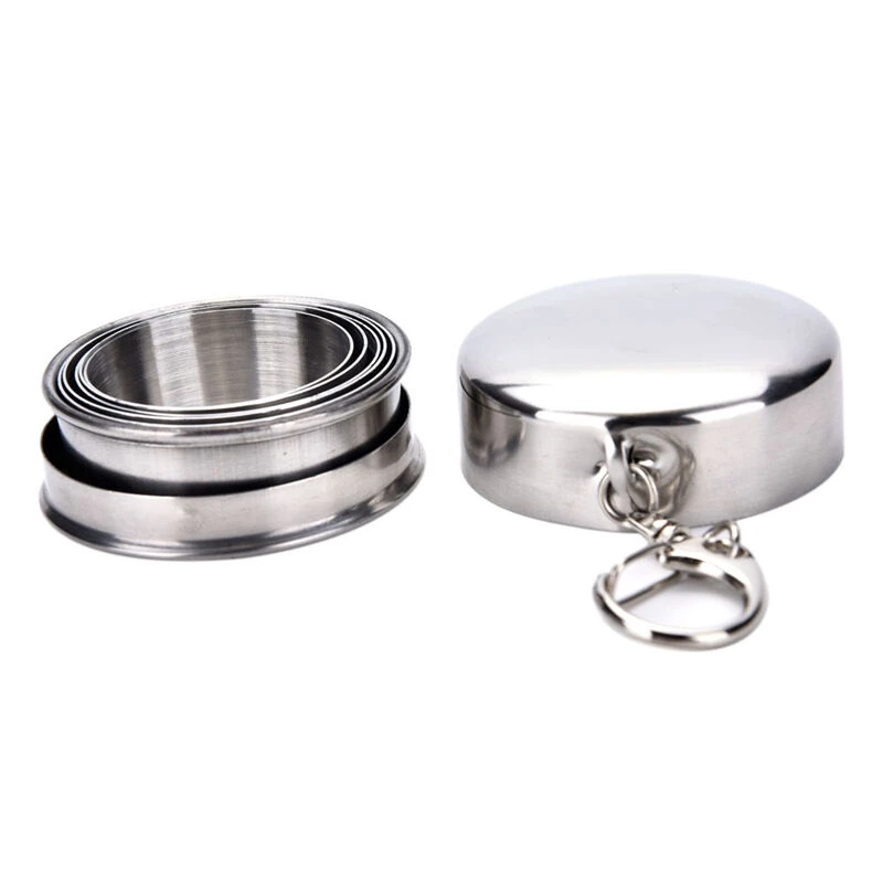 Stainless Steel Portable Travel Folding Collapsible Cup Outdoor Drinking Telescopic Cup