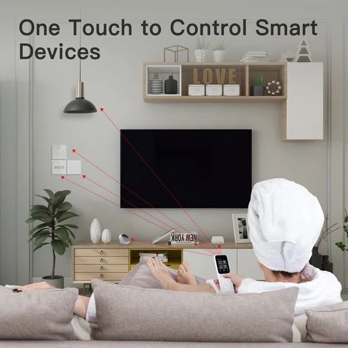 Imagen 2 del producto MOES Wifi Tuya Panel de Control Central inteligente pantalla táctil inalámbrica mando a distancia IR de mano para electrodomésticos