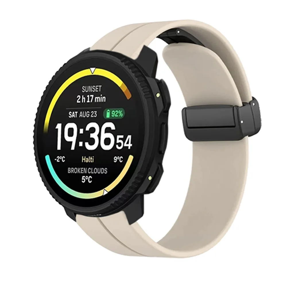 22/20 مللي متر حزام سيليكون مغناطيسي لـ Suunto Vertical 2/Race 2/Run/Ocean شريط مريح COROS APEX 2-4 42 مللي متر/2 Pro/PACE 3/2 حزام