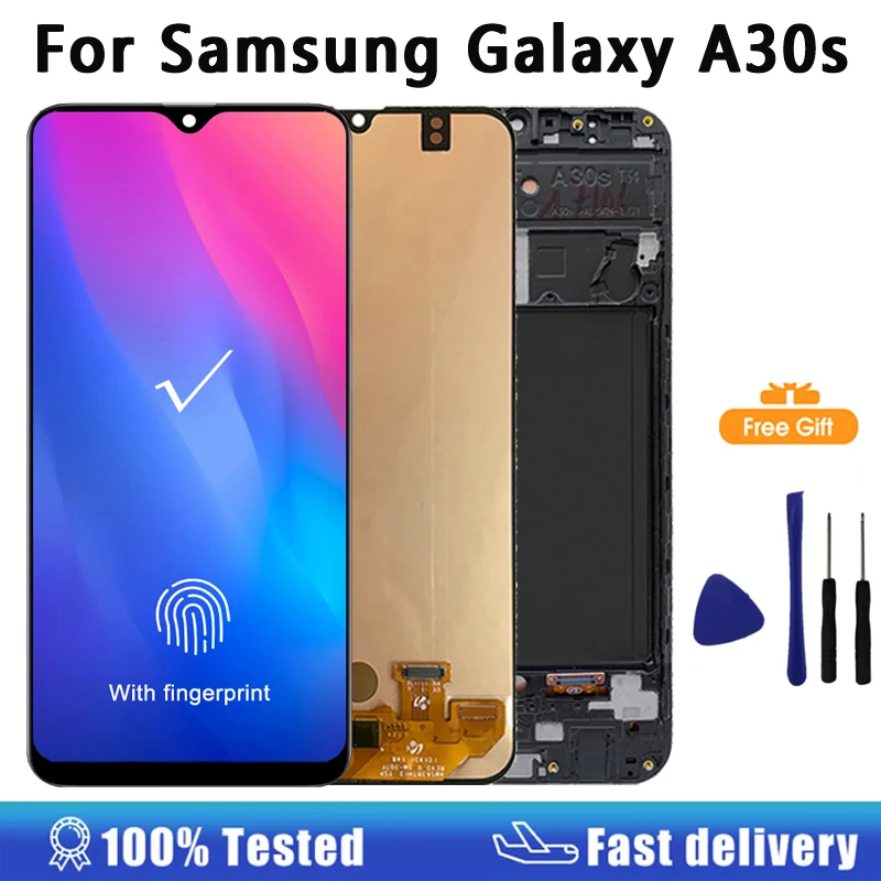 6.4'' Super Amoled For Samsung Galaxy A30s A307F A307 A307FN LCD Display Touch Screen Digitizer Replacement For Samsung A30S LCD