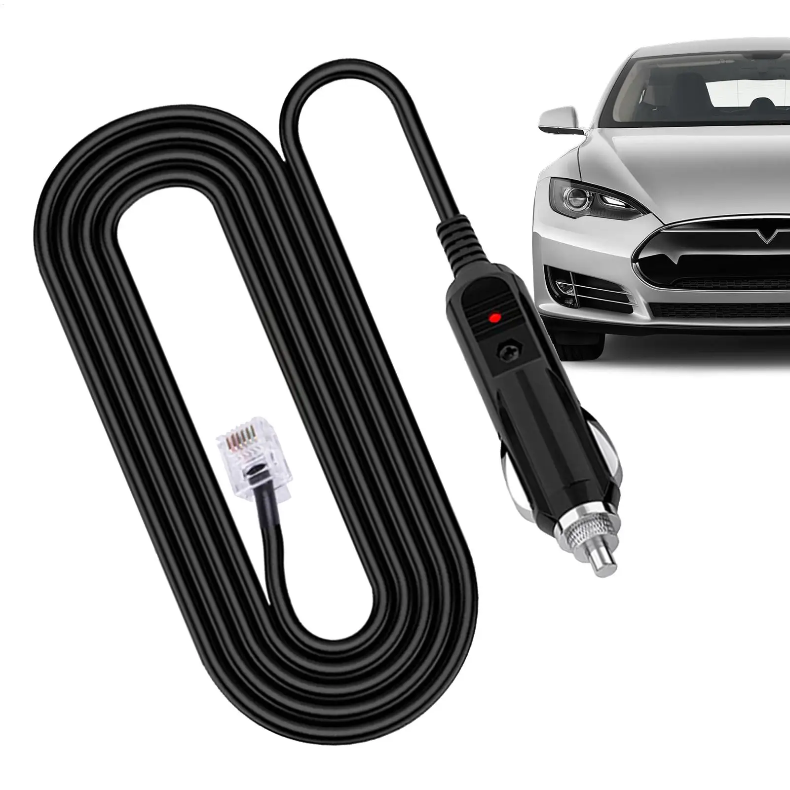 12V 2A Radar Detector Lighters To Rj11 Adapter Radar Detector Adapter Cable For Escort Passport 8500 X50 9500IX 7500IS Redline