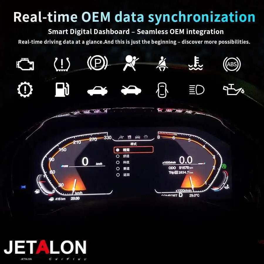 Linux System  LCD Dashboardr Panel  For BMW 1 Series E87  2006-2011 Digital GPS Instrument Clock Odometer Tachometer Speedometer